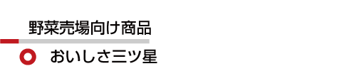 野菜 おいしさ三ツ星